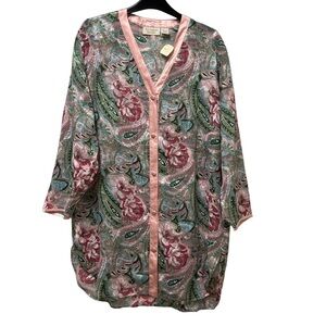 Victoria’s Secret Paisley Semi-Sheer Kimono / Blouse / Nightshirt NWT